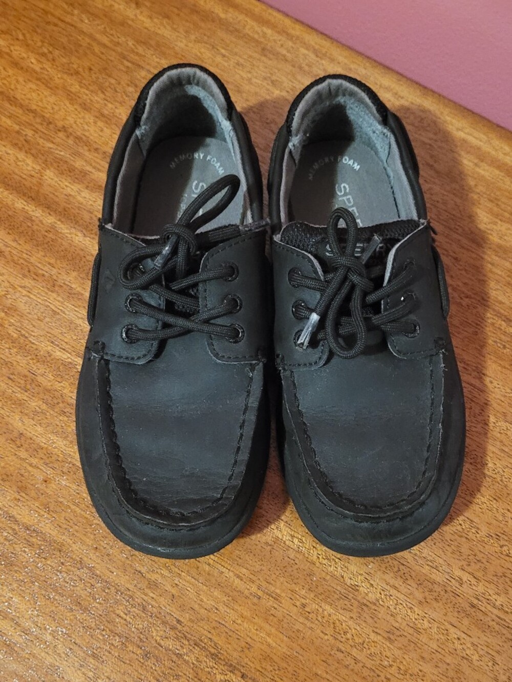 Sperry Black Convoy Boat Shoes Boy's SZ 13.5